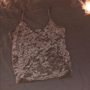 Crushed velvet tank